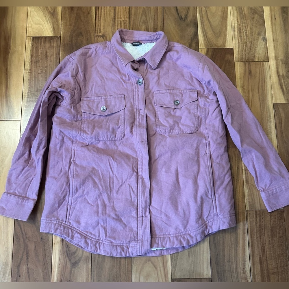 Eddie Bauer Sherpa-lined shirt/jacket, size large.